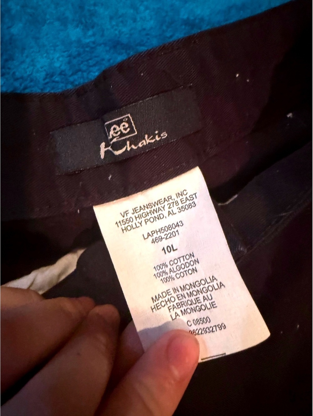 Vintage “Lee khakis” pants size 10 L preppy black  pant